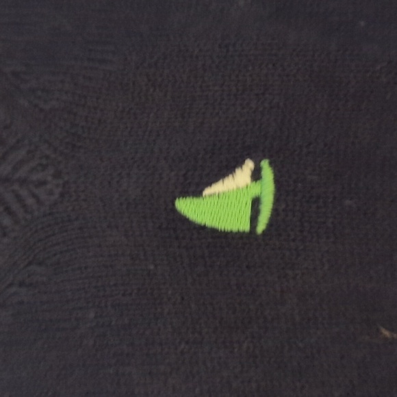 Janie & Jack Navy with Green Sailboats V Neck Sweater Vest Size 4 - Picture 4 of 6